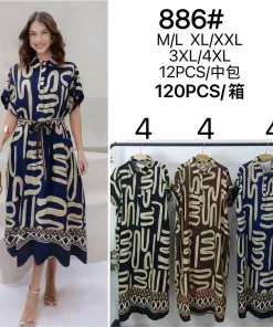 Sukienki damskie,size m/l-3/4xl,Paczka 12szt,mix kolor