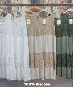 Sukienki damskie WŁOSKA ,Size uni ,paczka 6 szt mix kolor