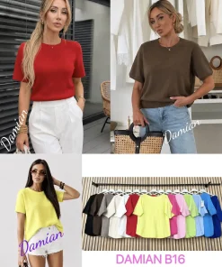 Bluzki damskie WŁOSKA ,Size uni ,paczka 6 szt mix kolor