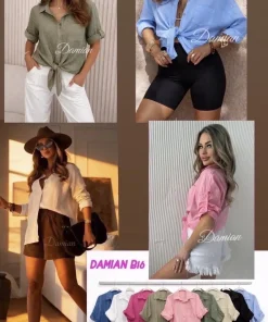 Bluzki damskie WŁOSKA,Size uni ,paczka 6 szt mix kolor