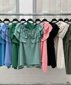 Bluzki damskie WŁOSKA,Size uni ,paczka 6 szt mix kolor