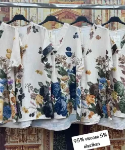 Bluzki damskie WŁOSKA ,Size uni ,paczka 6 szt mix kolor