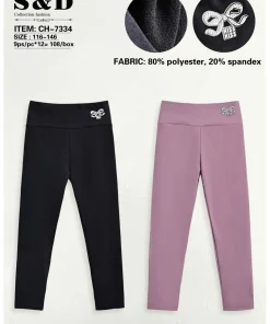 Legginsy DZIECIĘCA,Size 116-146,paczka 12szt, mix kolor