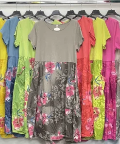 Sukienki damskieWŁOSKA ,Size uni ,paczka 6 szt mix kolor