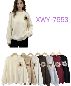 Swetry Damskie,Size uni,paczka 12szt, mix kolor