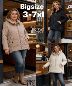 Kurtki damskie,size 3-7xl,Paczka 5szt,1kolor
