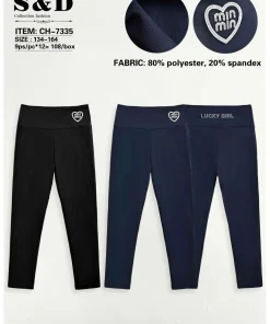 Legginsy DZIECIĘCA,Size 134-164,paczka 12szt, mix kolor
