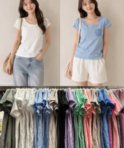 Bluzki damskie,size uni,Paczka 6szt,mix kolor