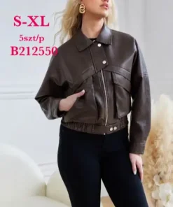 Kurtki skórzane damskie,size s-xl,Paczka 5szt,1kolor