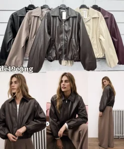 Kurtki skórzane damskie WŁOSKA,Size uni ,paczka 6 szt mix kolor