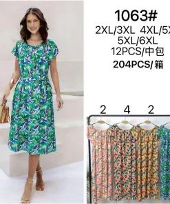 Sukienki damskie,size 2/3-5/6xl,Paczka 12szt,mix kolor