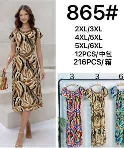 Sukienki damskie,size 2/3-5/6xl,Paczka 12szt,mix kolor