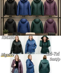 Kurtki damskie,size 3-7xl,Paczka 5szt,1kolor