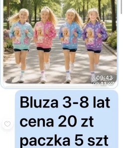 Bluzy DZIECIĘCA,Size 3-8lat,paczka 5szt, 1 kolor