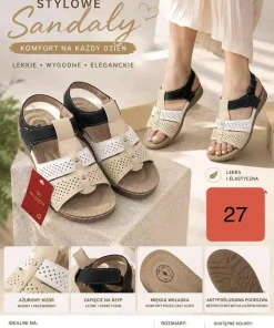Sandaly DAMSKIE (36-41, 12par) 1 kolor