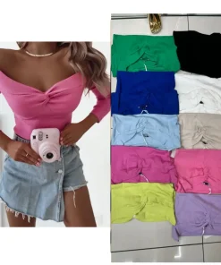 Bluzki damskie,size uni,Paczka 20szt,mix kolor