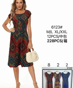 Sukienki damskie,size m/l-3/4xl,Paczka 12szt,mix kolor
