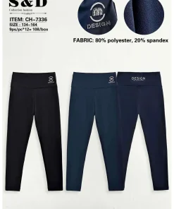 Legginsy DZIECIĘCA,Size 134-164,paczka 12szt, mix kolor