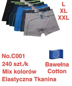 Bokserki MĘSKA,Size m-2xl,paczka 24szt, mix kolor