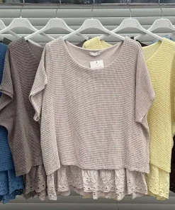 Bluzki damskie WŁOSKA,Size uni ,paczka 6 szt mix kolor