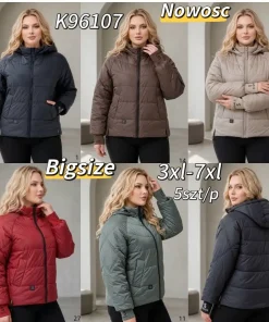 Kurtki damskie,size 3-7xl,Paczka 5szt,1kolor