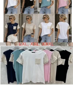 Bluzki Damskie,Size l/xl-3xl,paczka 12szt, mix kolor