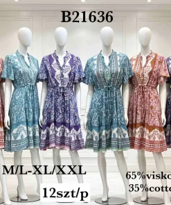 Sukienki damskie,size m/l-xl/2xl,Paczka 12szt,mix kolor