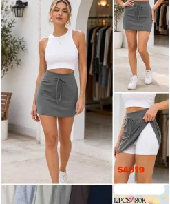 Spódnica krótka Damskie,Size s-xl,paczka 12szt, mix kolor