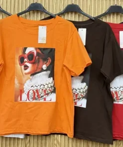 Bluzki damskie WŁOSKA ,Size uni ,paczka 6 szt mix kolor