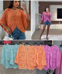 Bluzki damskie,size uni,Paczka 6szt,mix kolor