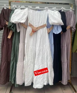 Sukienki damskie WŁOSKA ,Size uni ,paczka 6 szt mix kolor