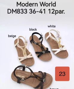 Sandaly DAMSKIE (36-41, 12par) 1 kolor