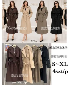 Płaszcz damskie,size s-2xl,Paczka 4szt,1kolor