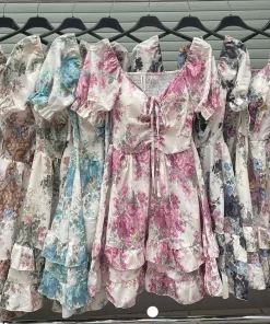 Sukienki damskie WŁOSKA ,Size uni ,paczka 6 szt mix kolor