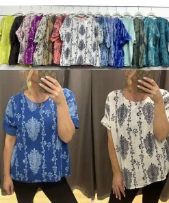 Bluzki damskie WŁOSKA ,Size uni ,paczka 6 szt mix kolor