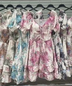 Sukienki damskie WŁOSKA ,Size uni ,paczka 6 szt mix kolor