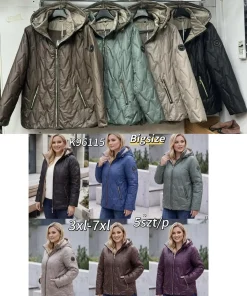 Kurtki damskie,size 3-7xl,Paczka 5szt,1kolor