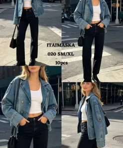 Kurtki Jeansowe Damskie,Size s/m-xl,paczka 12szt, 1 kolor