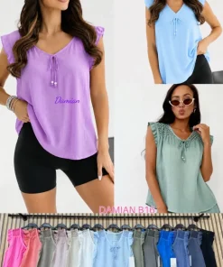 Bluzki damskie WŁOSKA ,Size uni ,paczka 6 szt mix kolor