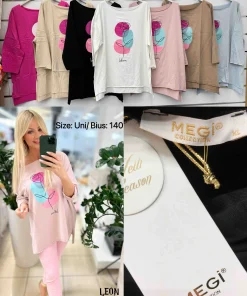 Bluzki damskieTURECKA ,Size uni ,paczka 6 szt mix kolor