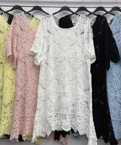 Sukienki damskie WŁOSKA,Size uni ,paczka 6 szt mix kolor