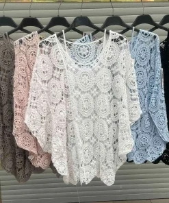 Bluzki damskie WŁOSKA,Size uni ,paczka 6 szt mix kolor