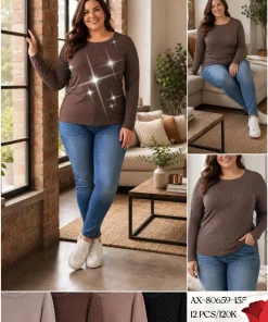 Bluzy Damskie,Size 2xl-5xl,paczka 12szt, mix kolor