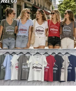 Bluzki damskie WŁOSKA ,Size uni ,paczka 6 szt mix kolor