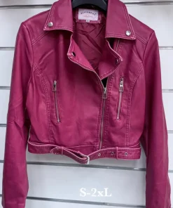 Kurtki skórzane damskie,size s-2xl,Paczka 5szt,1kolor