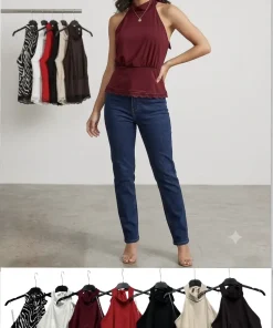 Bluzki damskie WŁOSKA ,Size uni ,paczka 6szt mix kolor