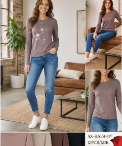 Bluzy Damskie,Size s-xl,paczka 12szt, mix kolor