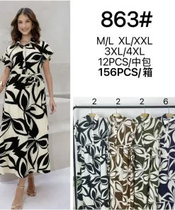 Sukienki damskie,size m/l-3/4xl,Paczka 12szt,mix kolor