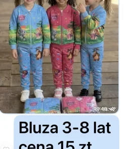 Bluzy DZIECIĘCA,Size 3-8lat,paczka 5szt, 1 kolor