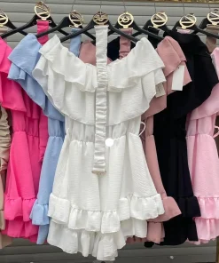 Sukienki damskie WŁOSKA,Size uni ,paczka 6 szt mix kolor